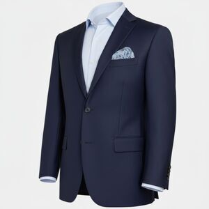 RALPH LAUREN Men's Blazer Sport Coat 2-Button Jacket 52R Navy Wool Single Vent